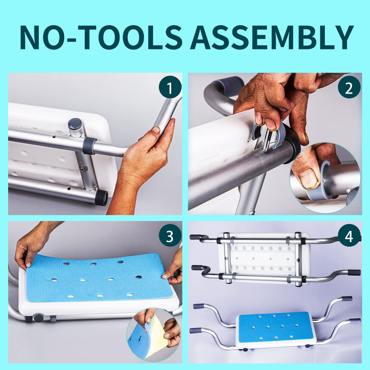 Heavy Duty Aluminum Alloy Bath Bench Seat P225