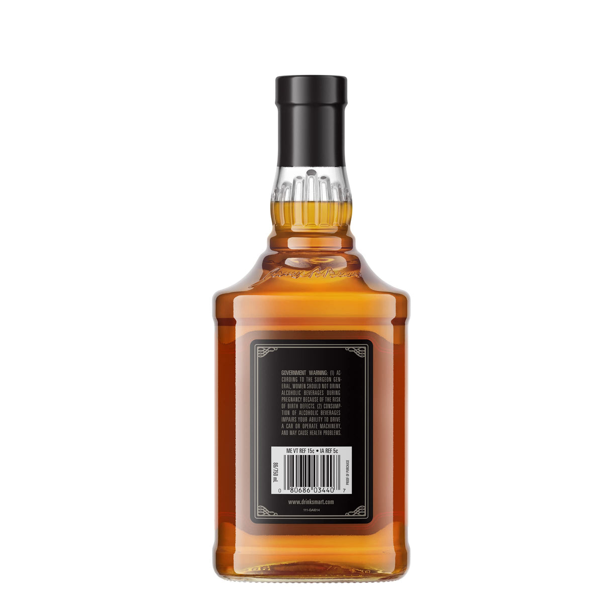 Black Bourbon Whiskey 750 ml 86 Proof C862415