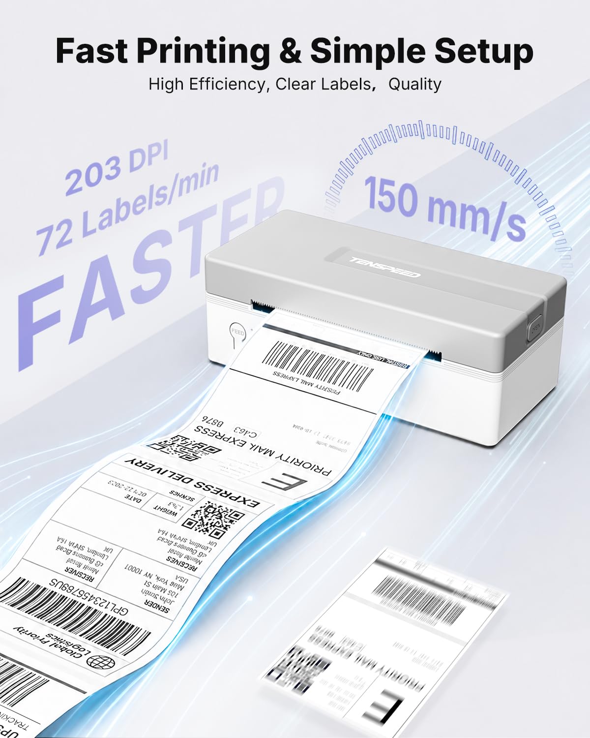 Bluetooth Thermal Shipping Label Printer Y777899