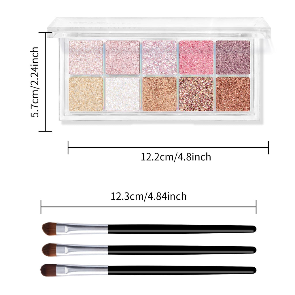 10 Colors Glitter Eyeshadow Palette U290