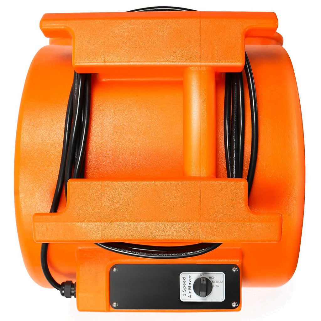 6pk 3 Speed 1 HP Orange Stackable Air Mover Floor Fan C770