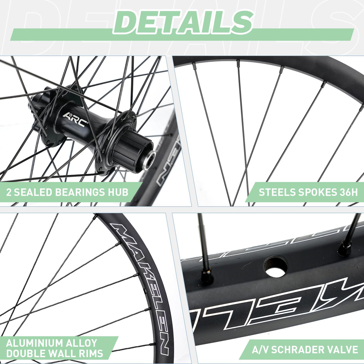 20 Inch BMX Wheel Set with Sealed Bearings J154
