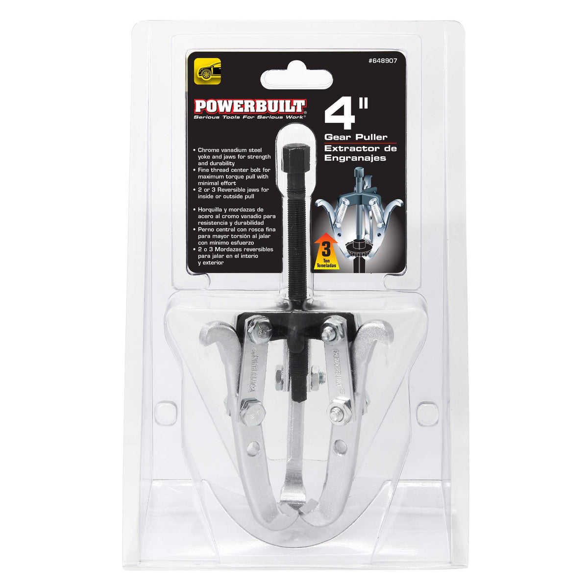 2/3 Jaw Reversible Gear Puller Set, 4-Inch X273725