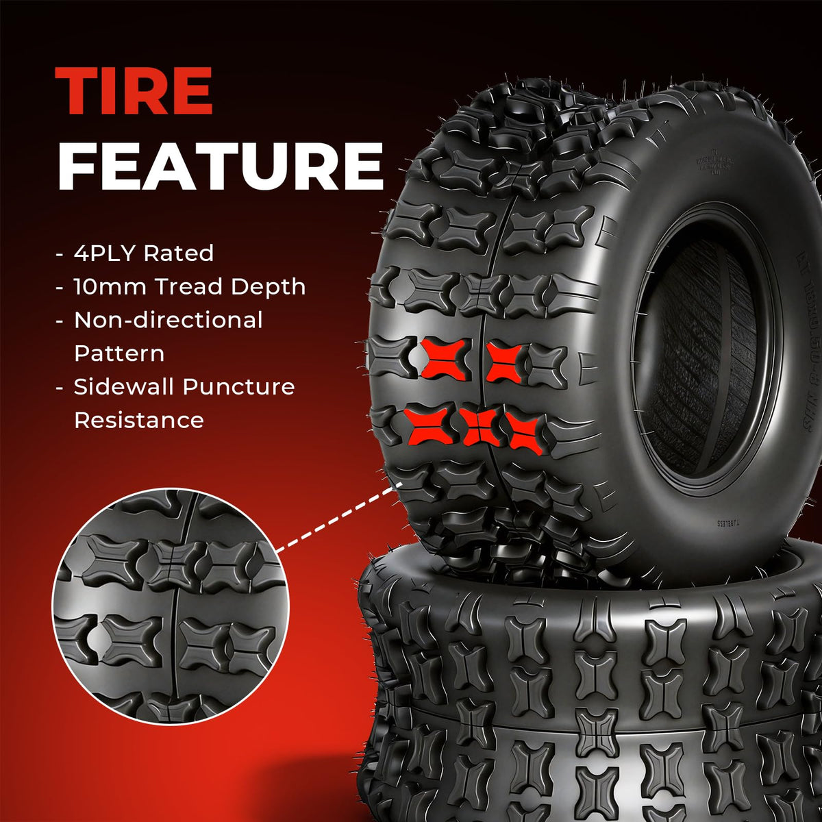 Set of 4 All Terrain ATV/UTV Tires K24053