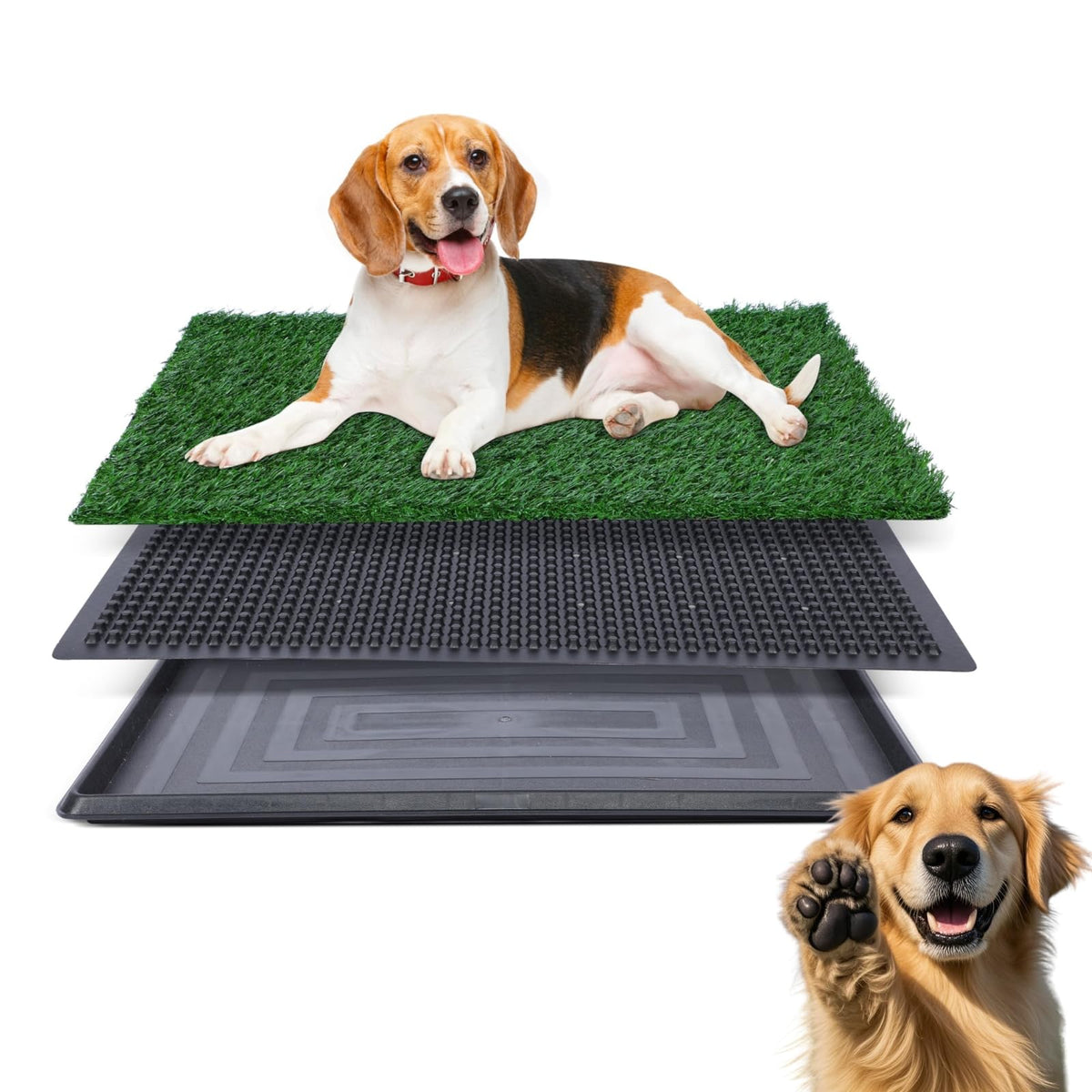 Artificial Grass Dog Potty Pad with Tray 20x30 inch Q624