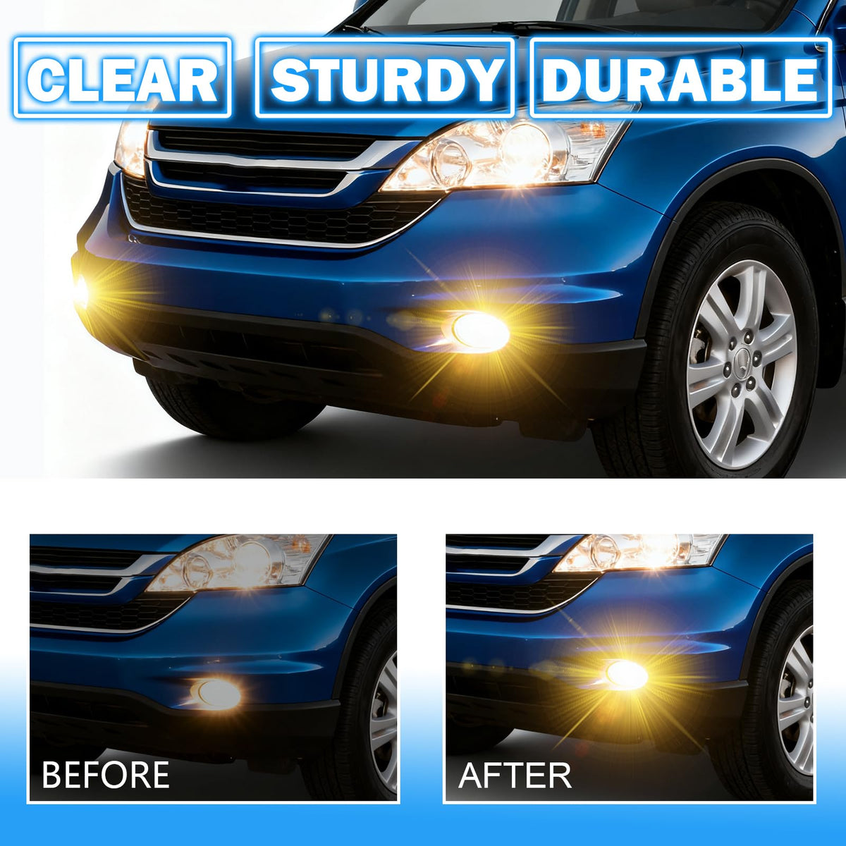 Driving Fog Lights with H11 12V 55W Halogen Bulbs & Switch and Wiring Kit Y348613