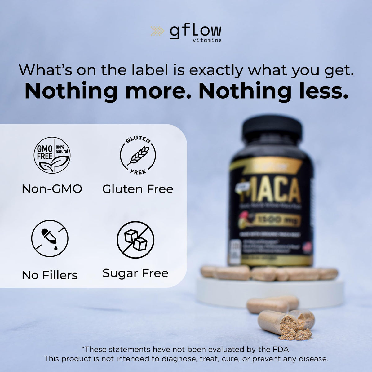 Organic Maca Root Capsules - Black, Red, Yellow Peruvian Maca Root Extract & Black Pepper - 120 Vegan Pills P8613