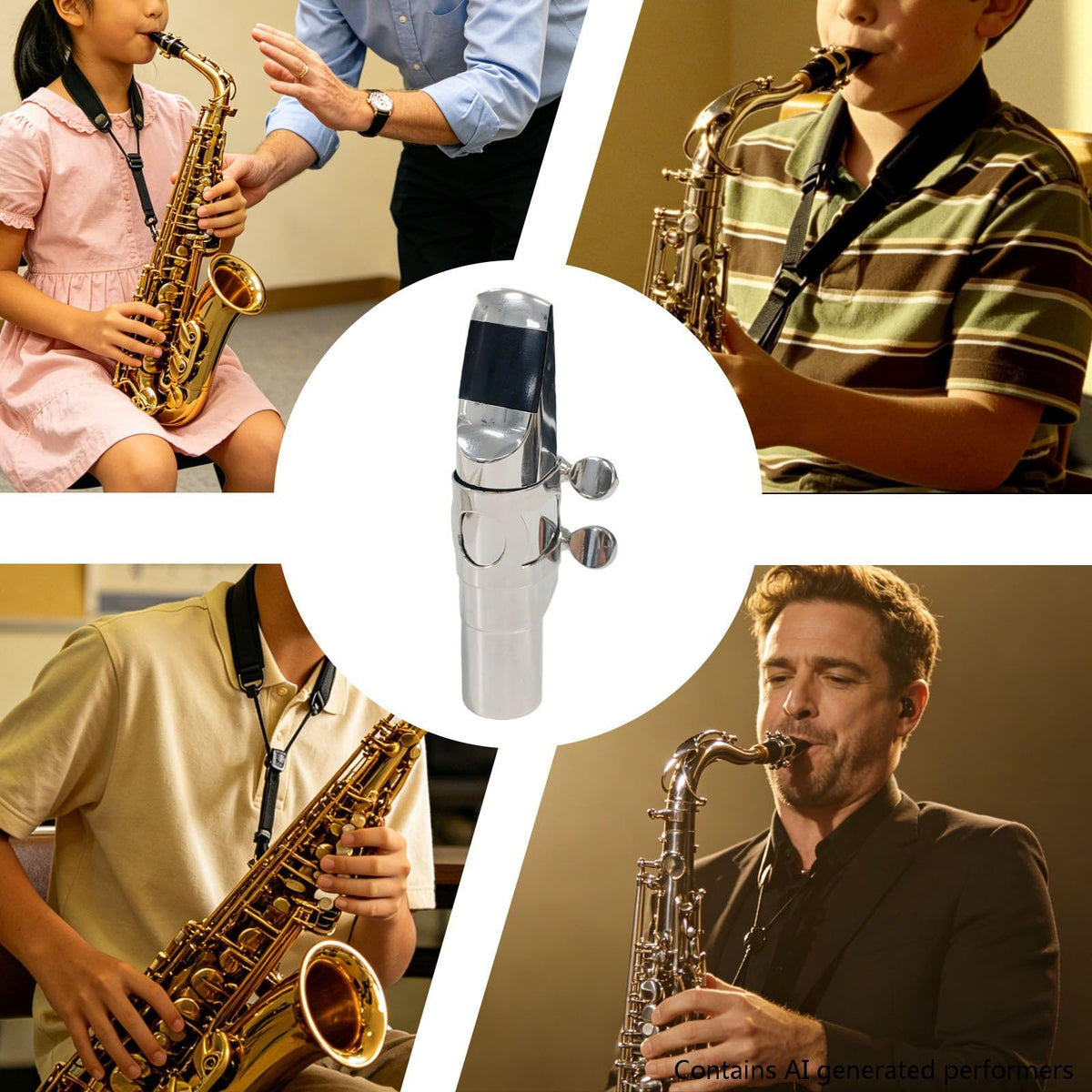 Silver Plated Alto Saxophone Mouthpiece L2920