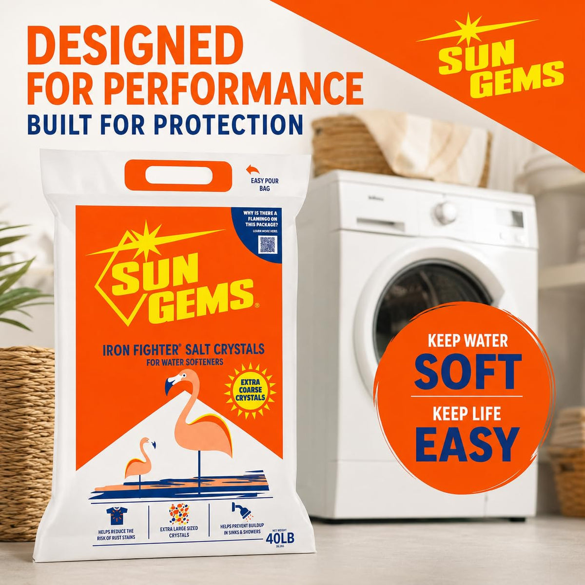 40 lb Extra Coarse Water Softener Salt Crystals T296714