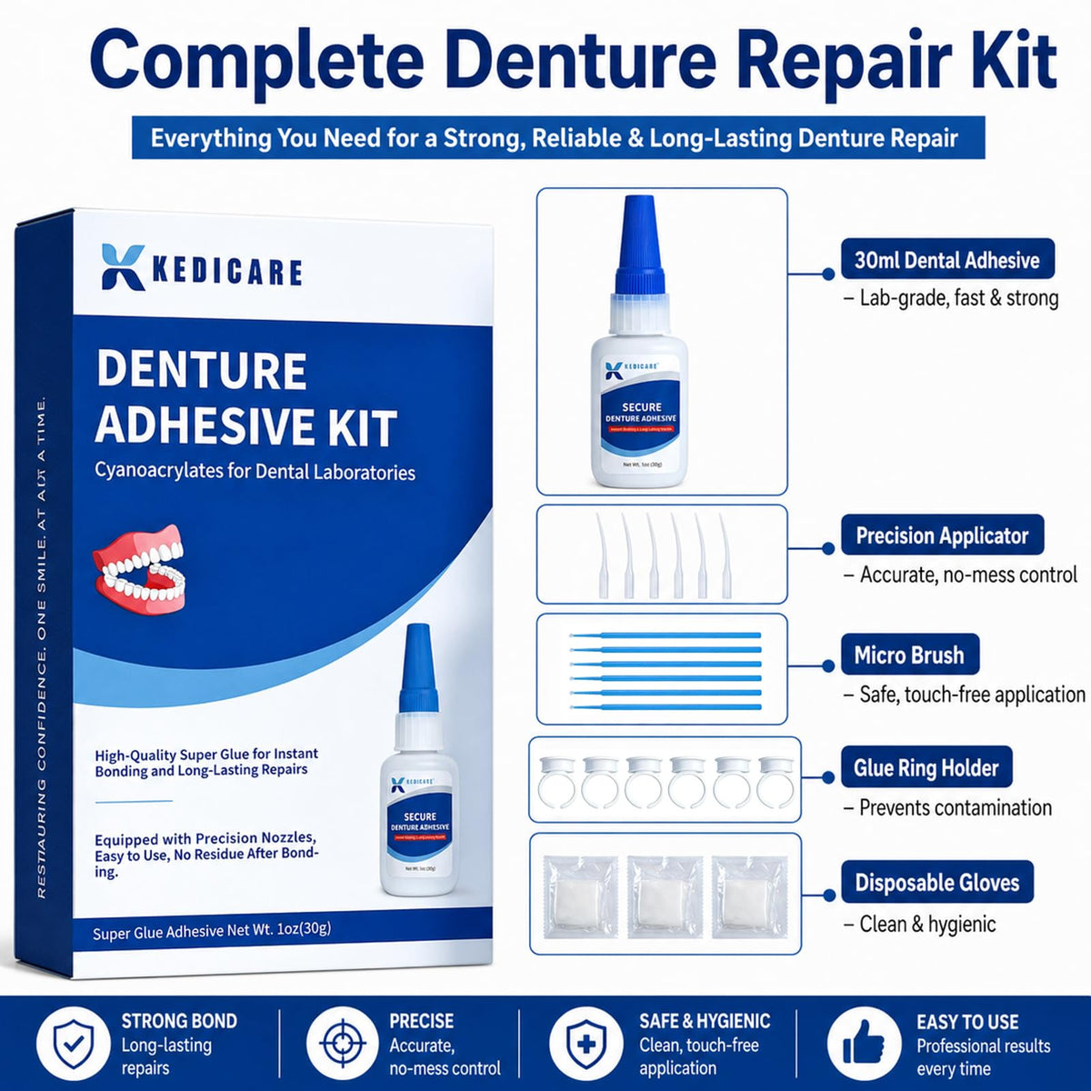 Denture Adhesive Kit 1oz Q3897