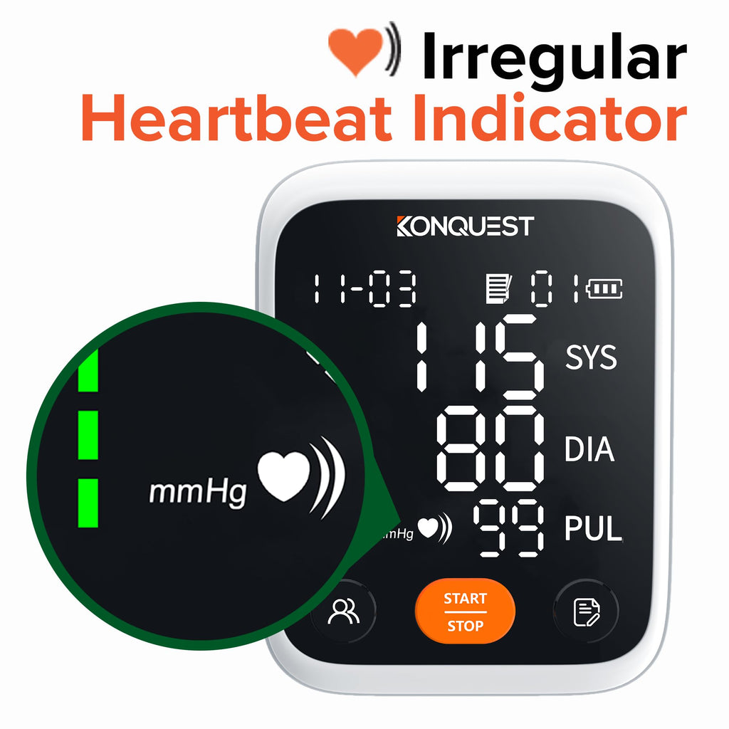 Upper Arm Blood Pressure Monitor with Adjustable Cuff V631