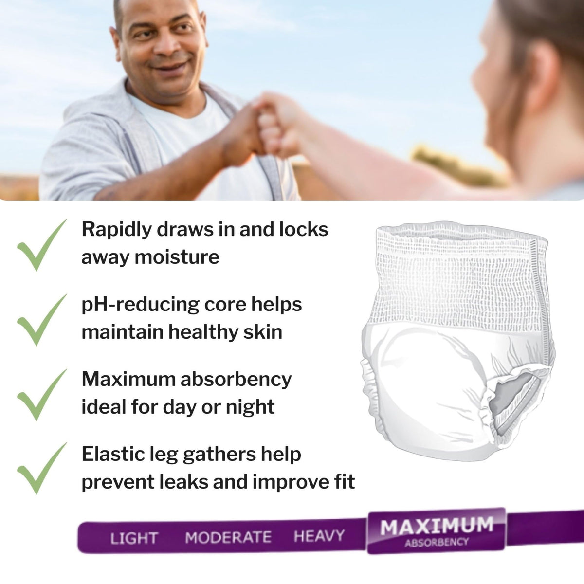 Adult Incontinence Underwear, Large, 72 ct D9281