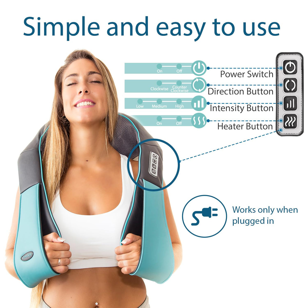 Shiatsu Neck and Back Massager with Heat O4455