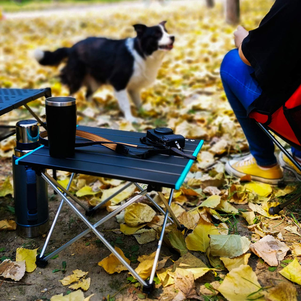 Portable Aluminum Folding Camping Table Black J1555