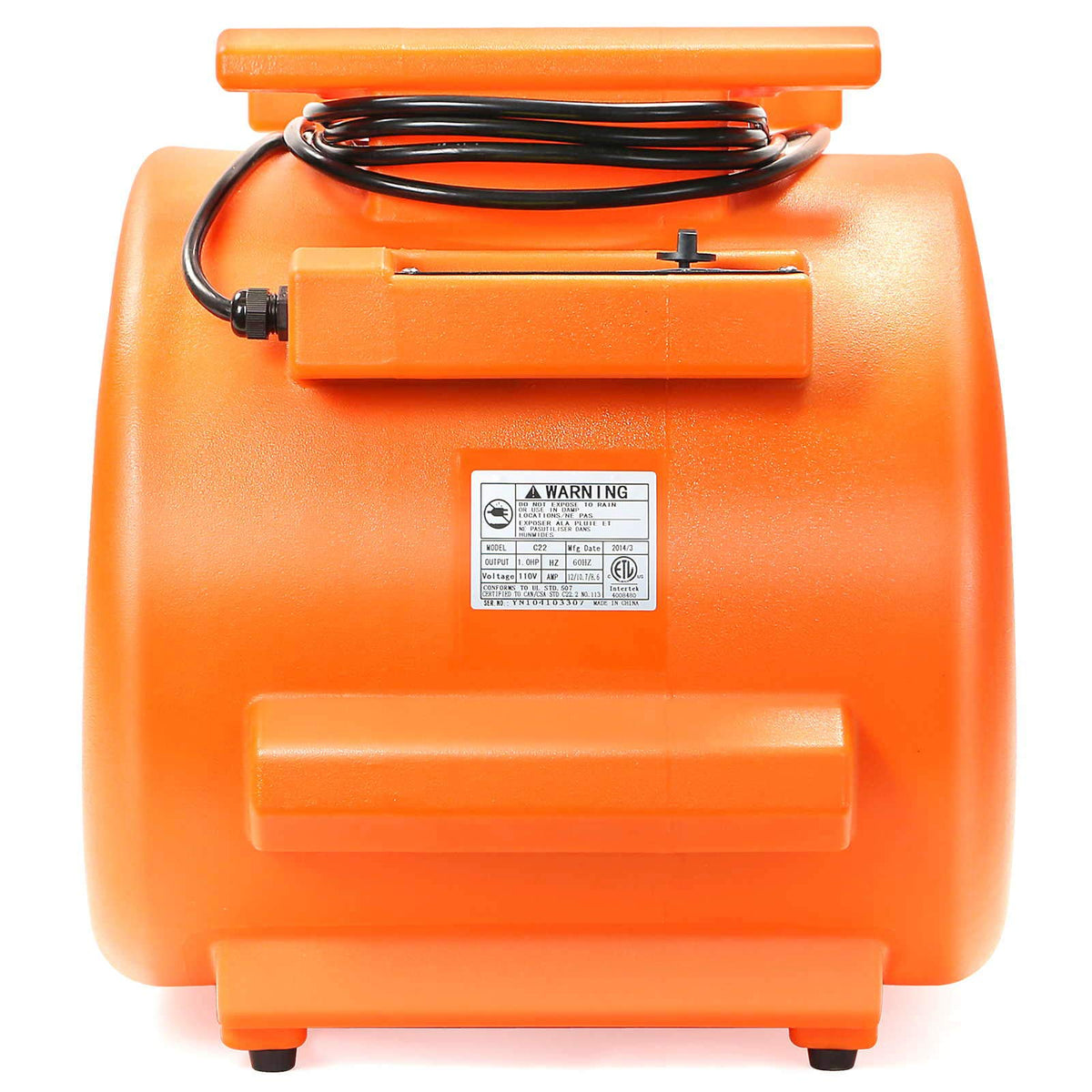 6pk 3 Speed 1 HP Orange Stackable Air Mover Floor Fan C770