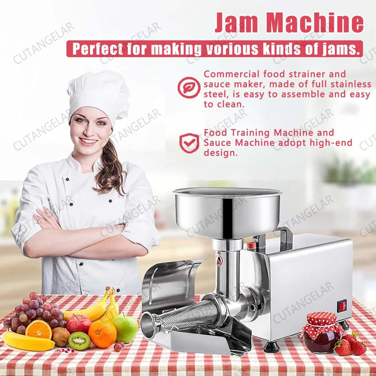 450W Stainless Steel Food Juicer Y956
