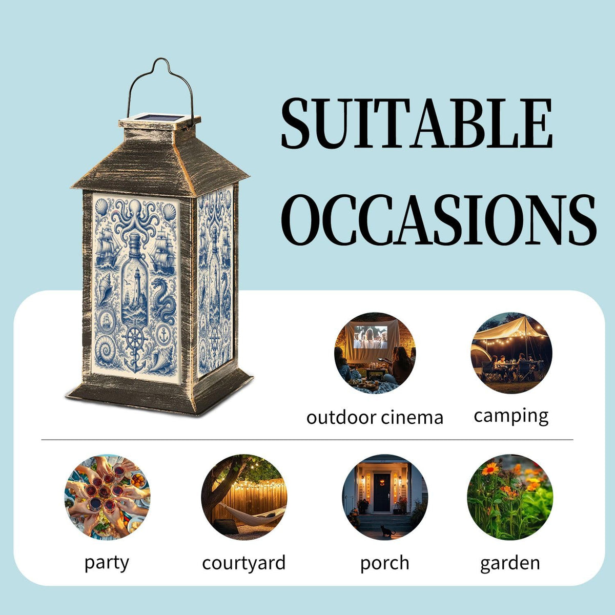 Waterproof LED Solar Hanging Lantern B2380