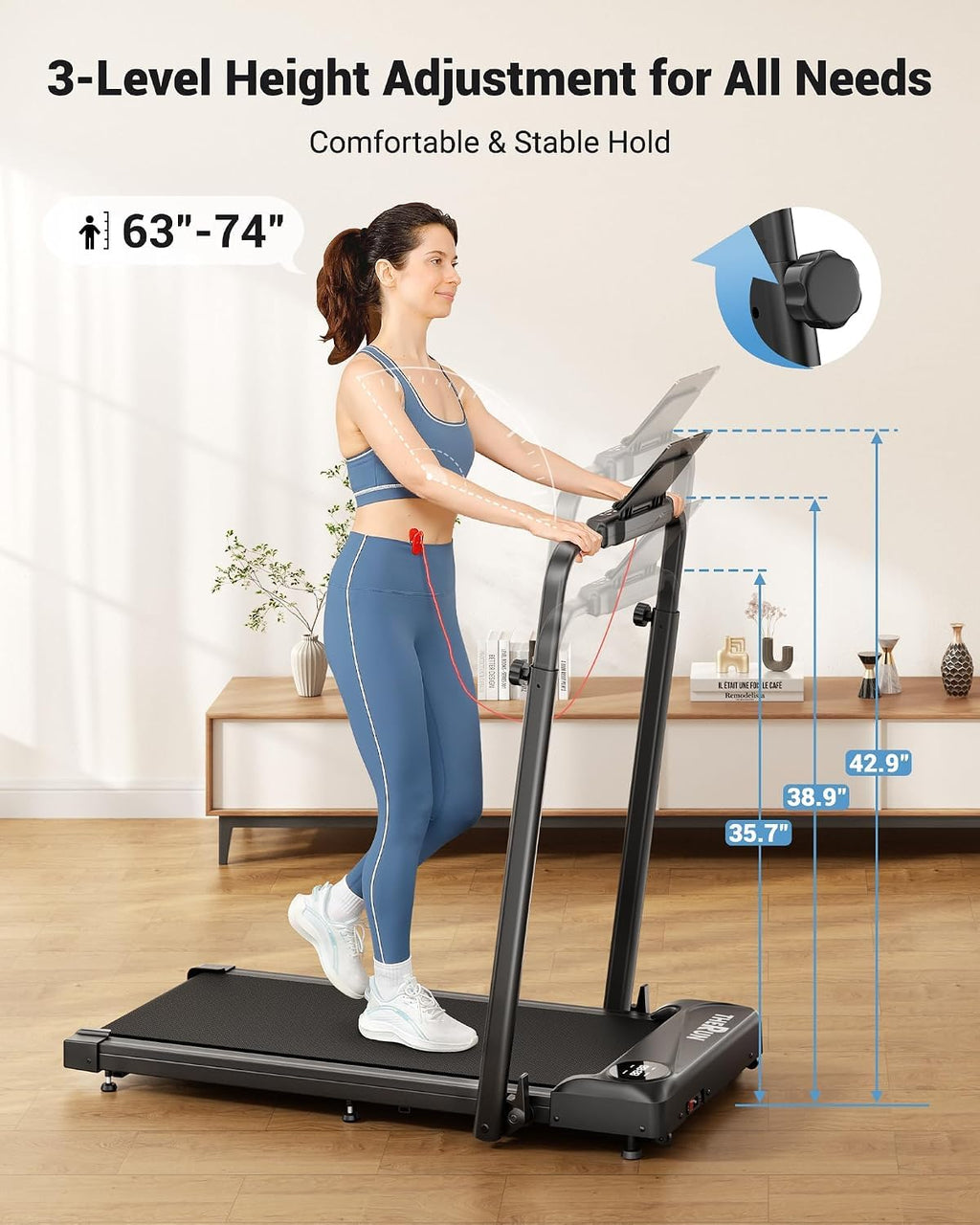 2 in 1 Under Desk Portable Treadmill H619