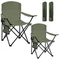 2 Pack Olive Green Portable Folding Camping Chair I208