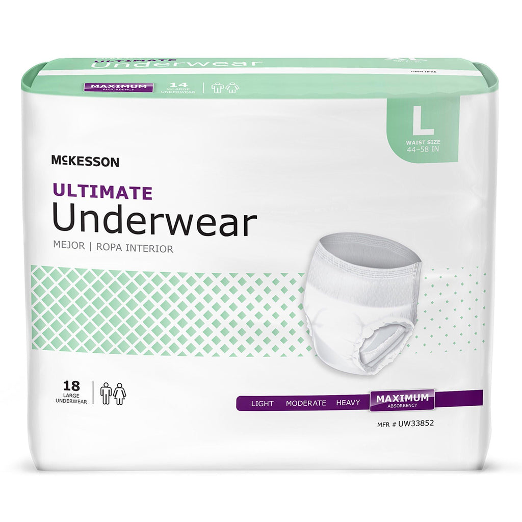 Adult Incontinence Underwear, Large, 72 ct D9281