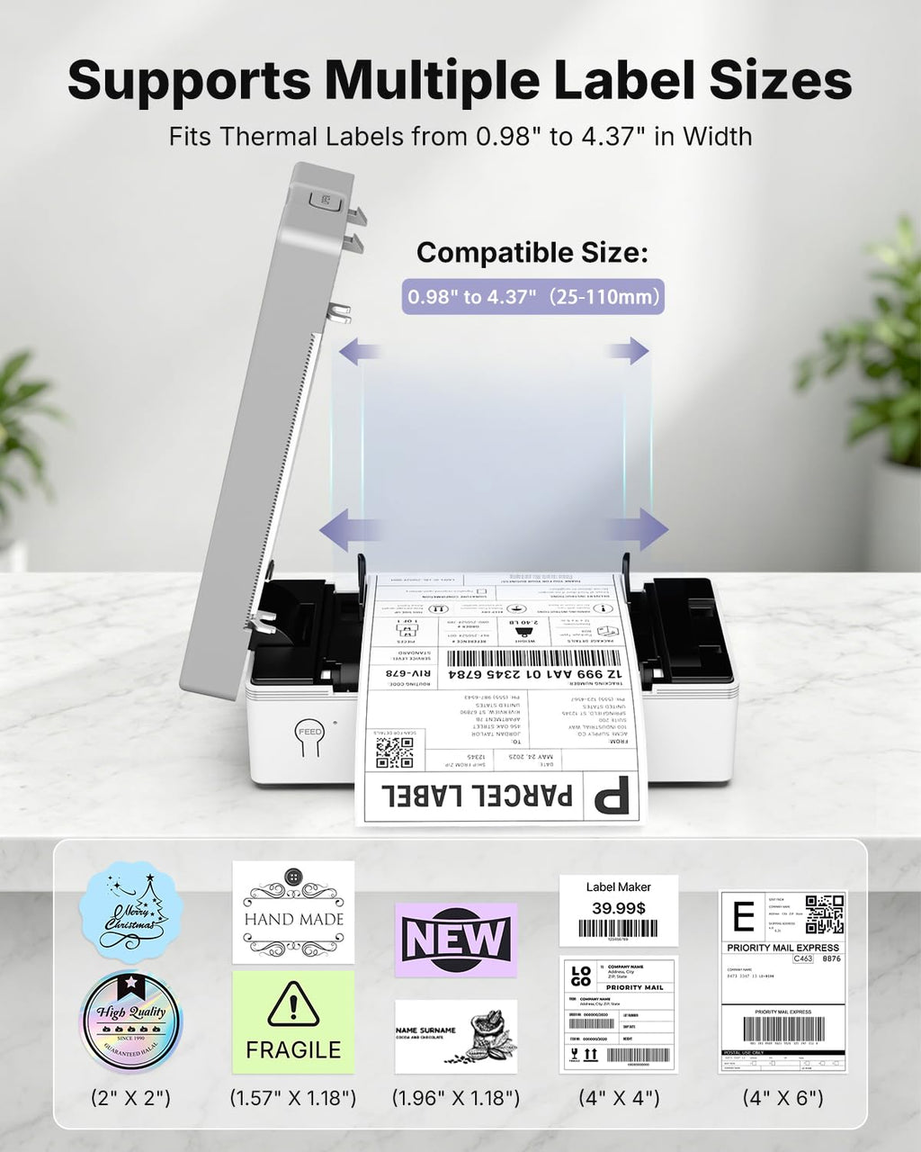 Bluetooth Thermal Shipping Label Printer Y777899