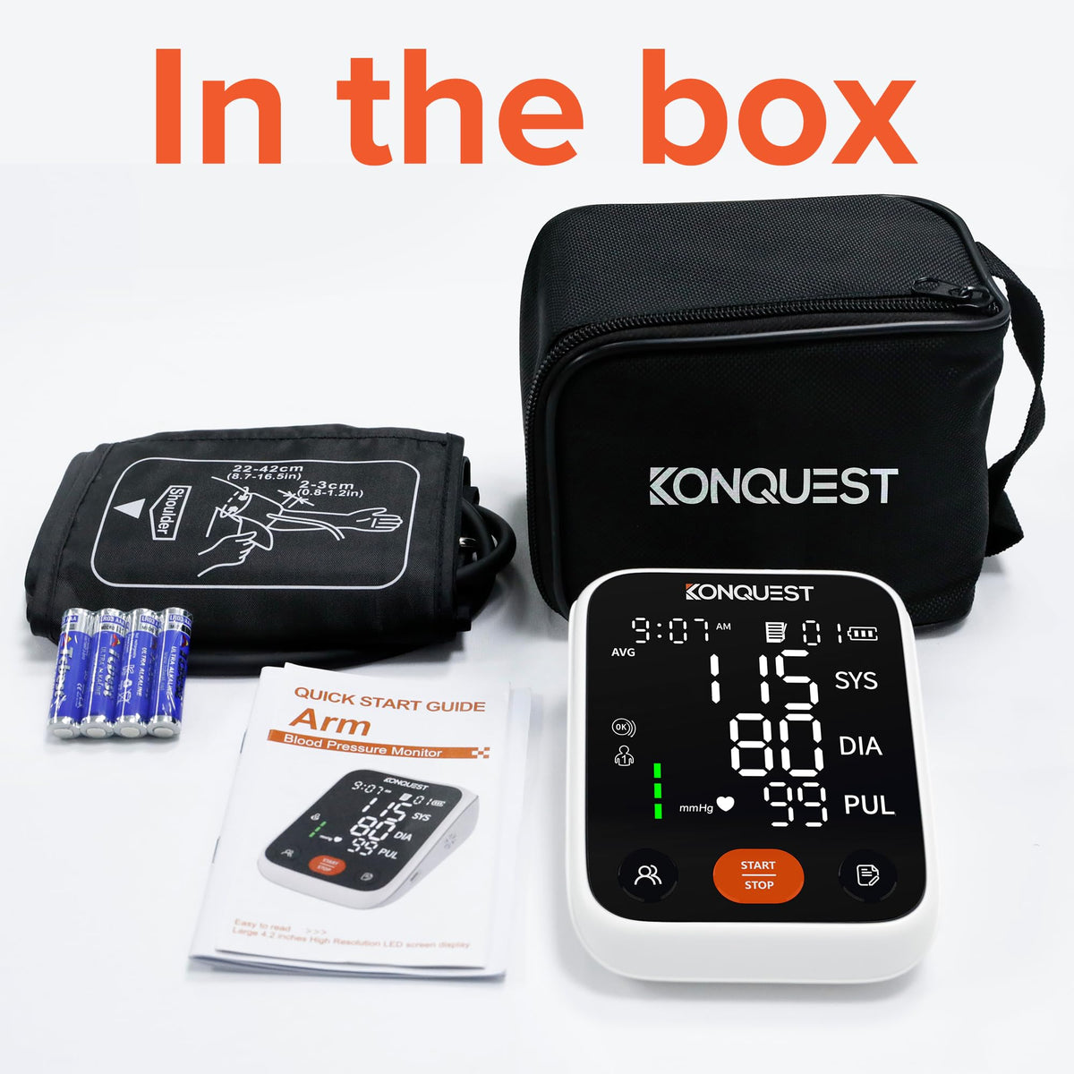 Upper Arm Blood Pressure Monitor with Adjustable Cuff V631