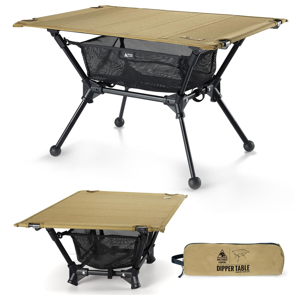 Lightweight Portable Folding Camping Table with Mesh Storage Net L485