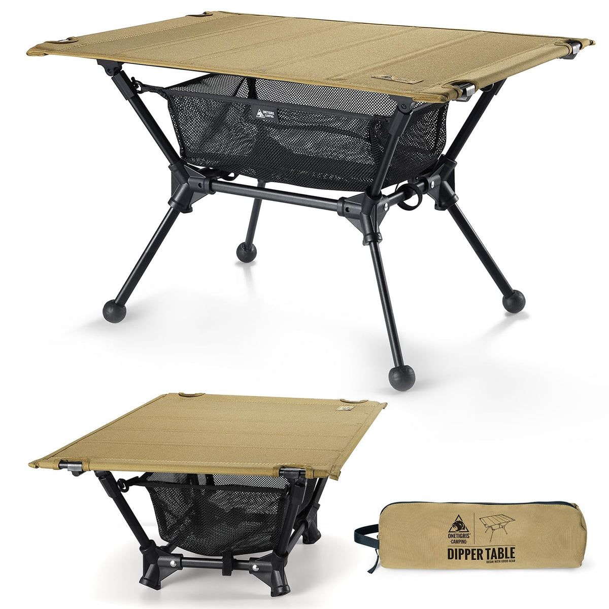 Lightweight Portable Folding Camping Table with Mesh Storage Net L485
