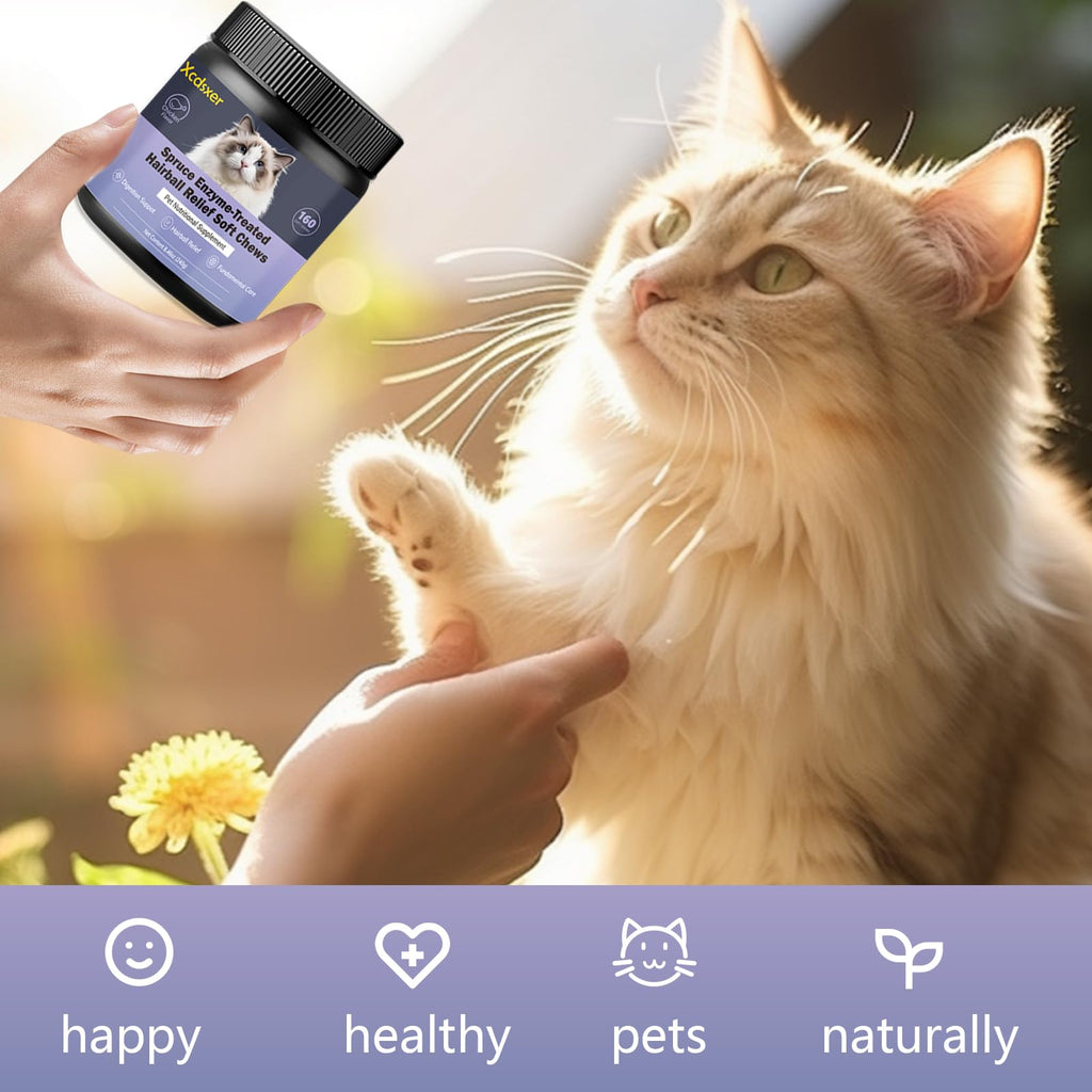 Chicken Flavor Soft Chews Hairball Aid Supplement for Cats T9241