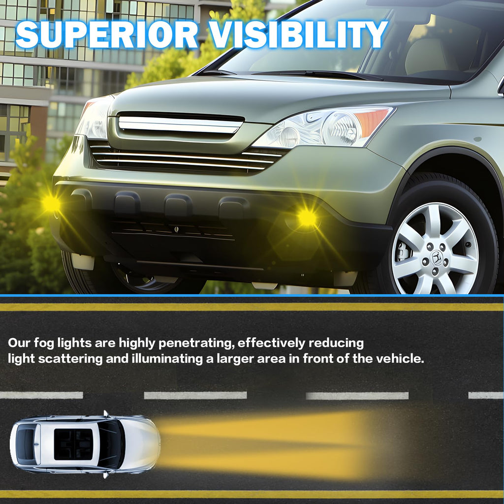 Driving Fog Lights with H11 12V 55W Halogen Bulbs & Switch and Wiring Kit Y348613