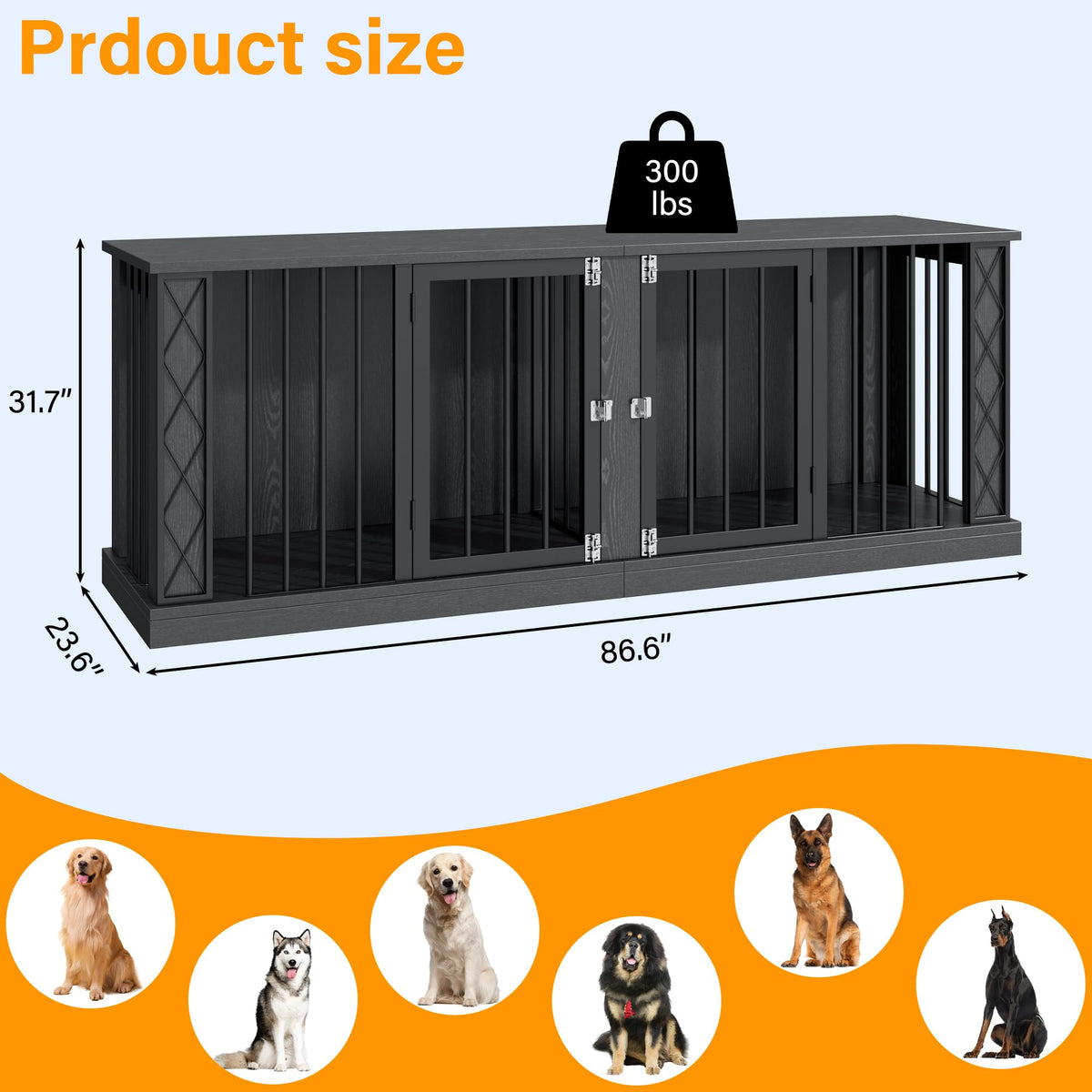 Large Heavy Duty Dog Crate Furniture P739370