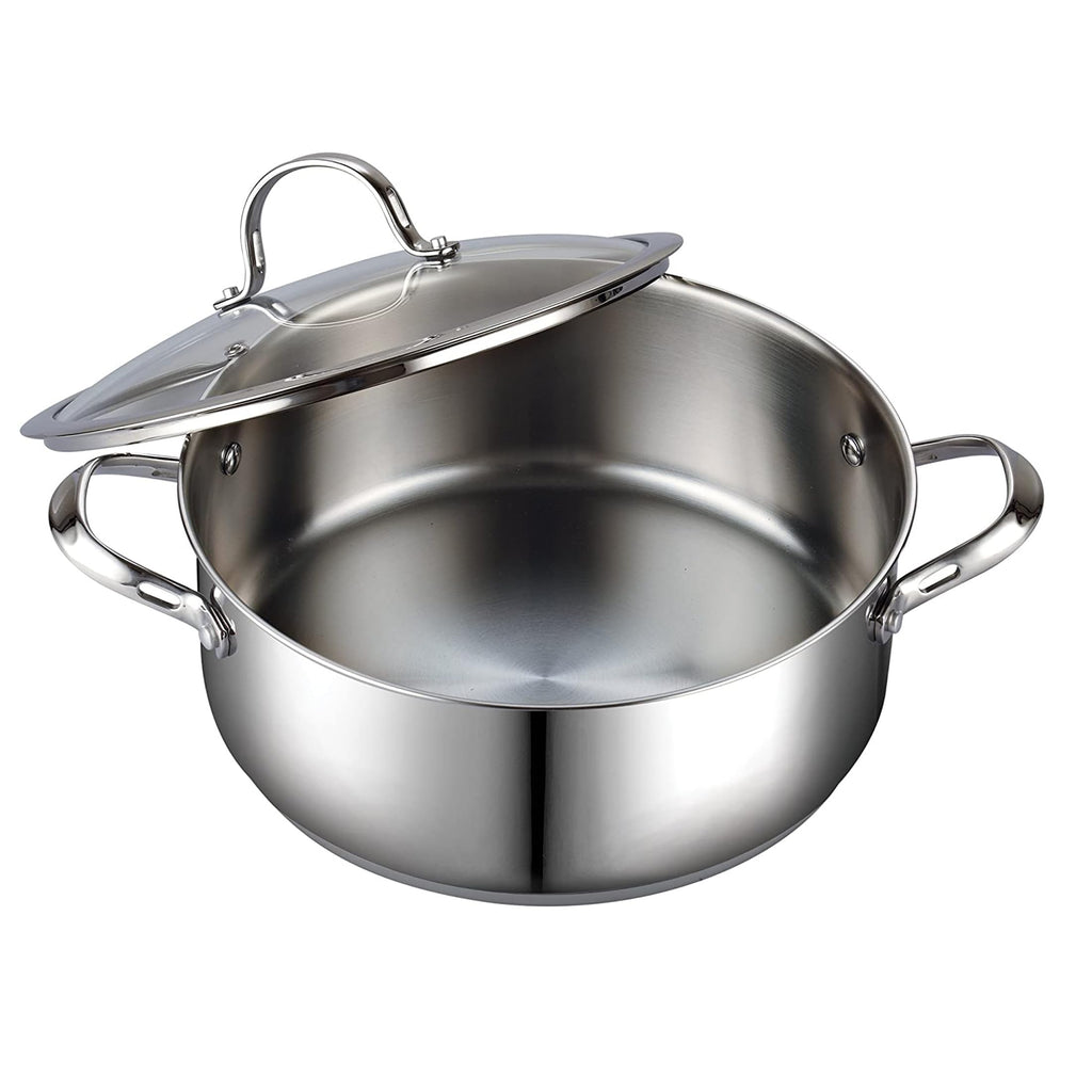 7 Quart Stainless Steel Stock Pot with Lid S411