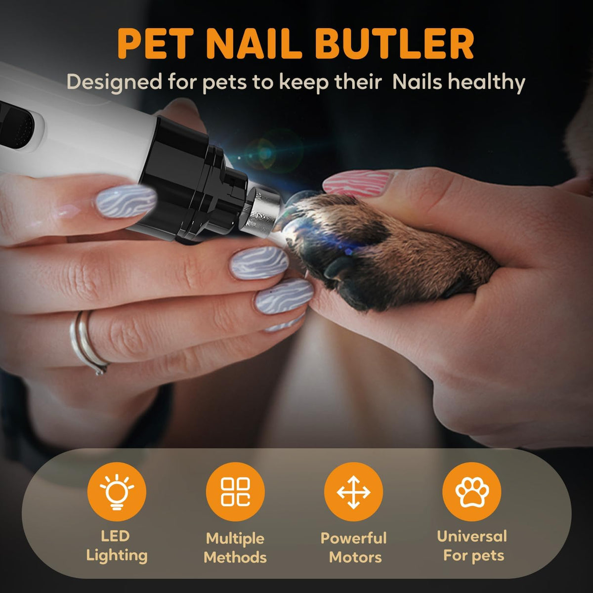 Dog Nail Trimmer with Replacement Grinding Heads Z42053