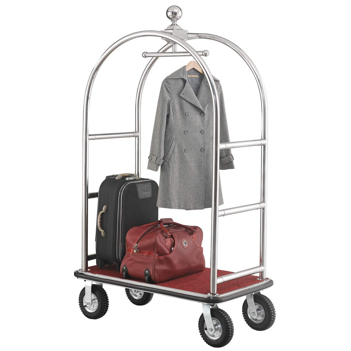 Silver Stainless Steel Bellman Cart Q8269