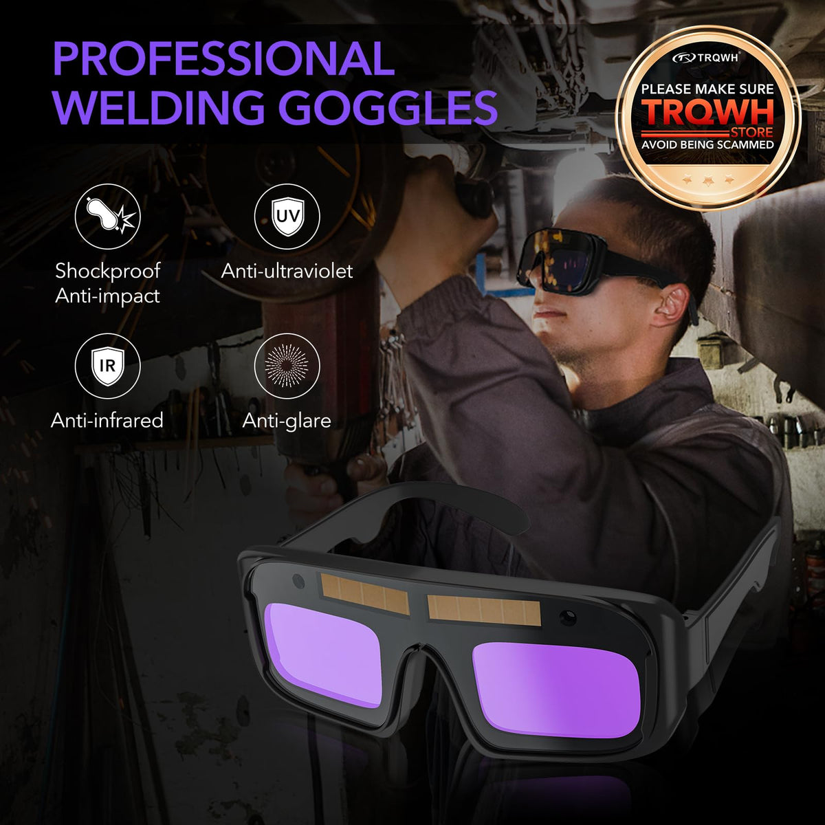 Auto Darkening Welding Glasses X83666