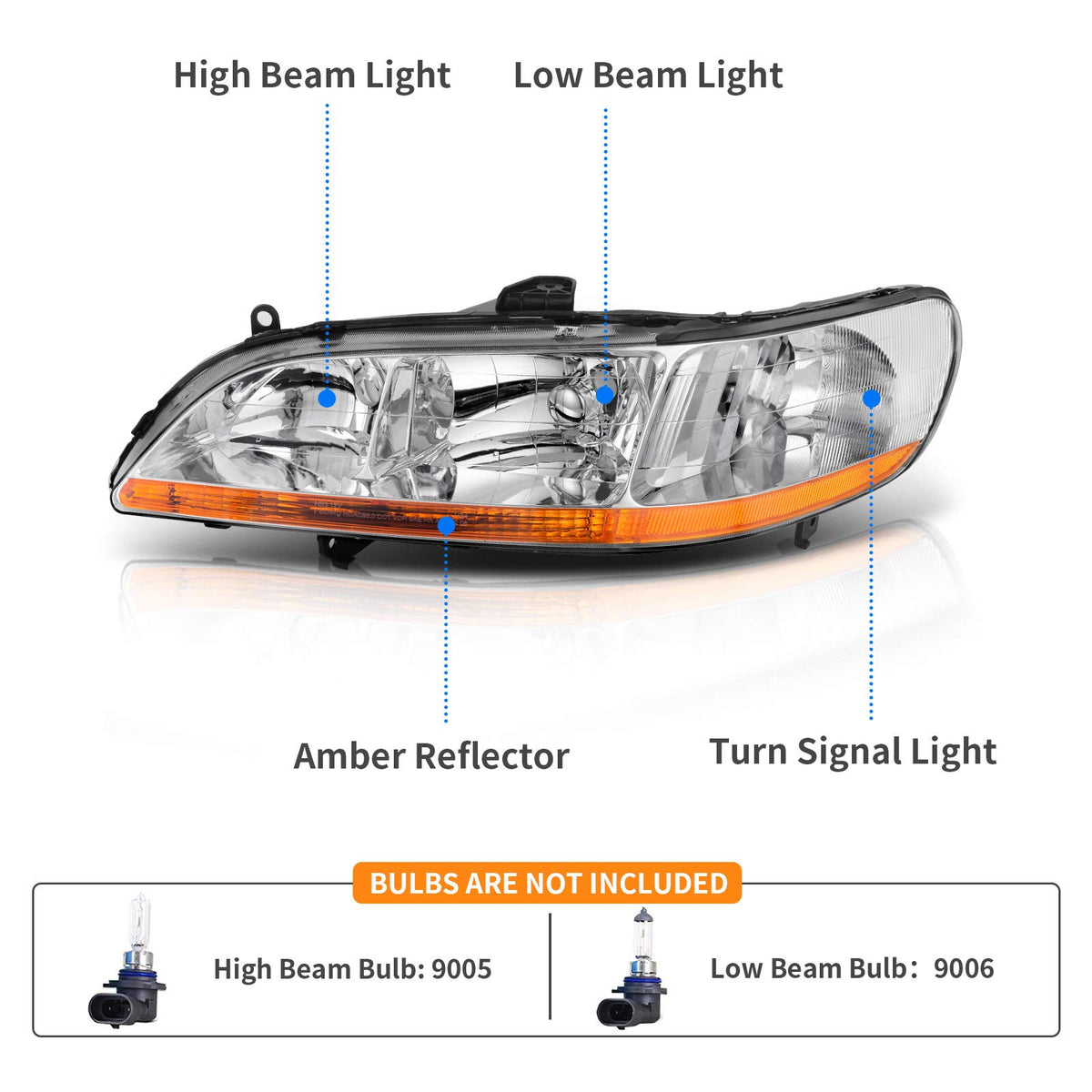Headlight Assembly Chrome R173