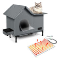 Heated Weatherproof Cat House with Heating Pad N2481