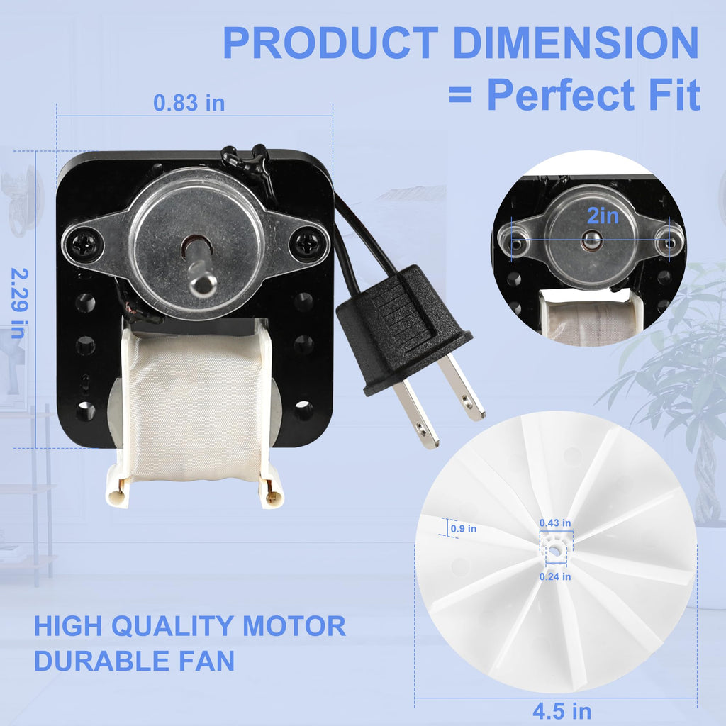 Bathroom Exhaust Fan Motor Replacement Kit 50CFM 120V Q2036