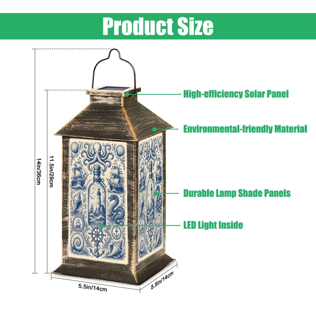 Waterproof LED Solar Hanging Lantern B2380