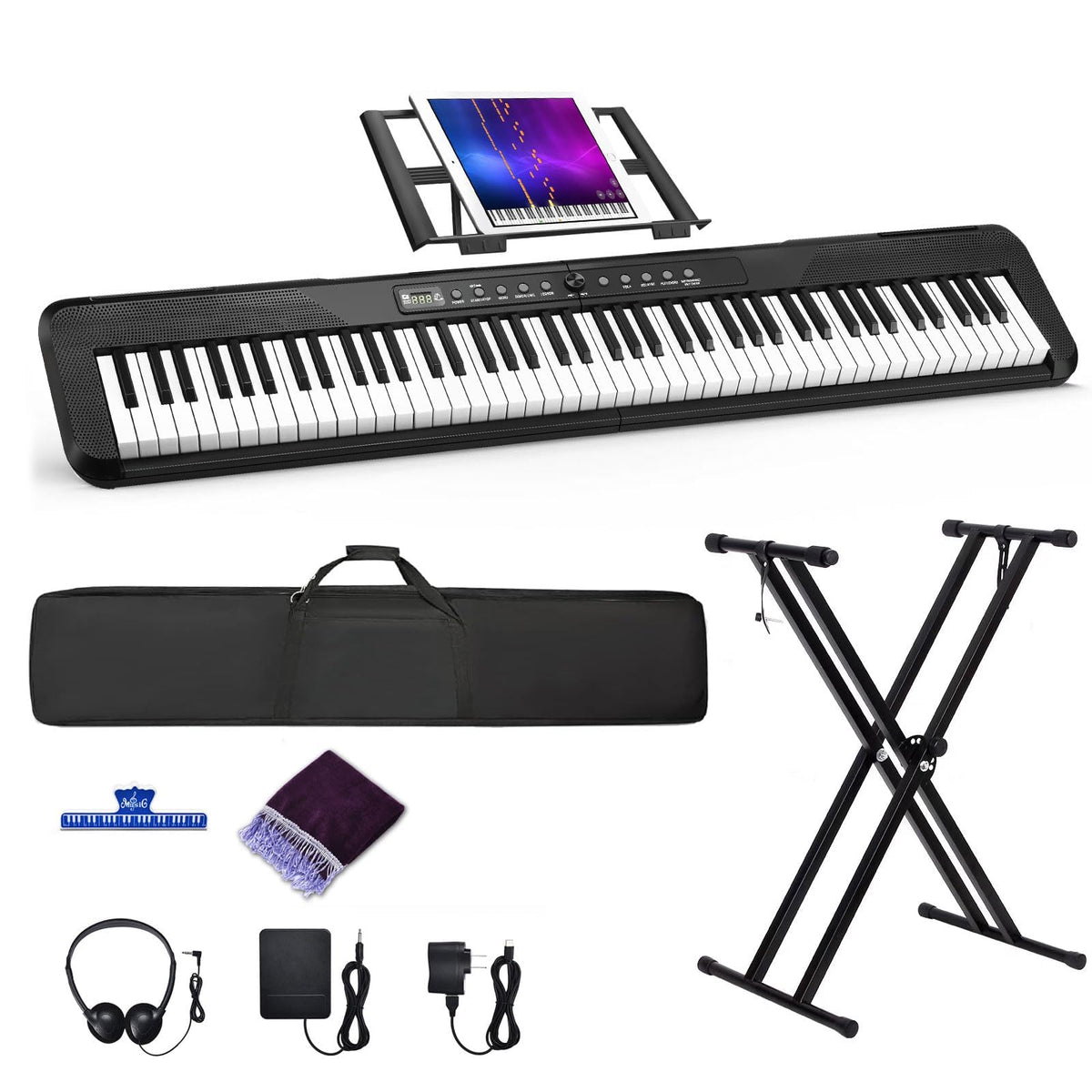 88 Keys Electric Digital Piano with Semi Weighted Key W21655