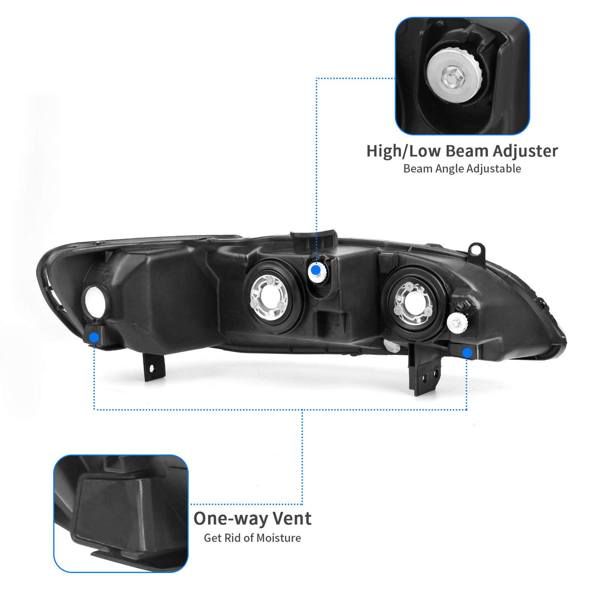 Headlight Assembly Chrome R173
