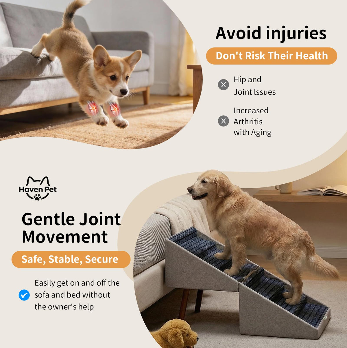 Foldable Wood Dog Stairs O78748