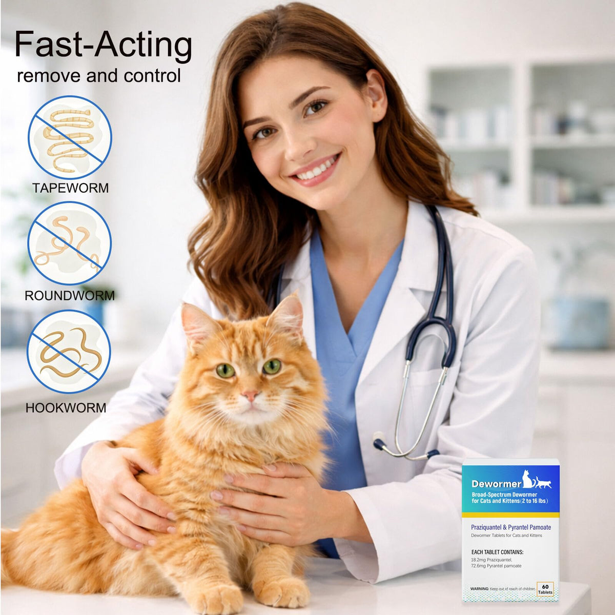 Dewormer for Cats and Kittens X652078