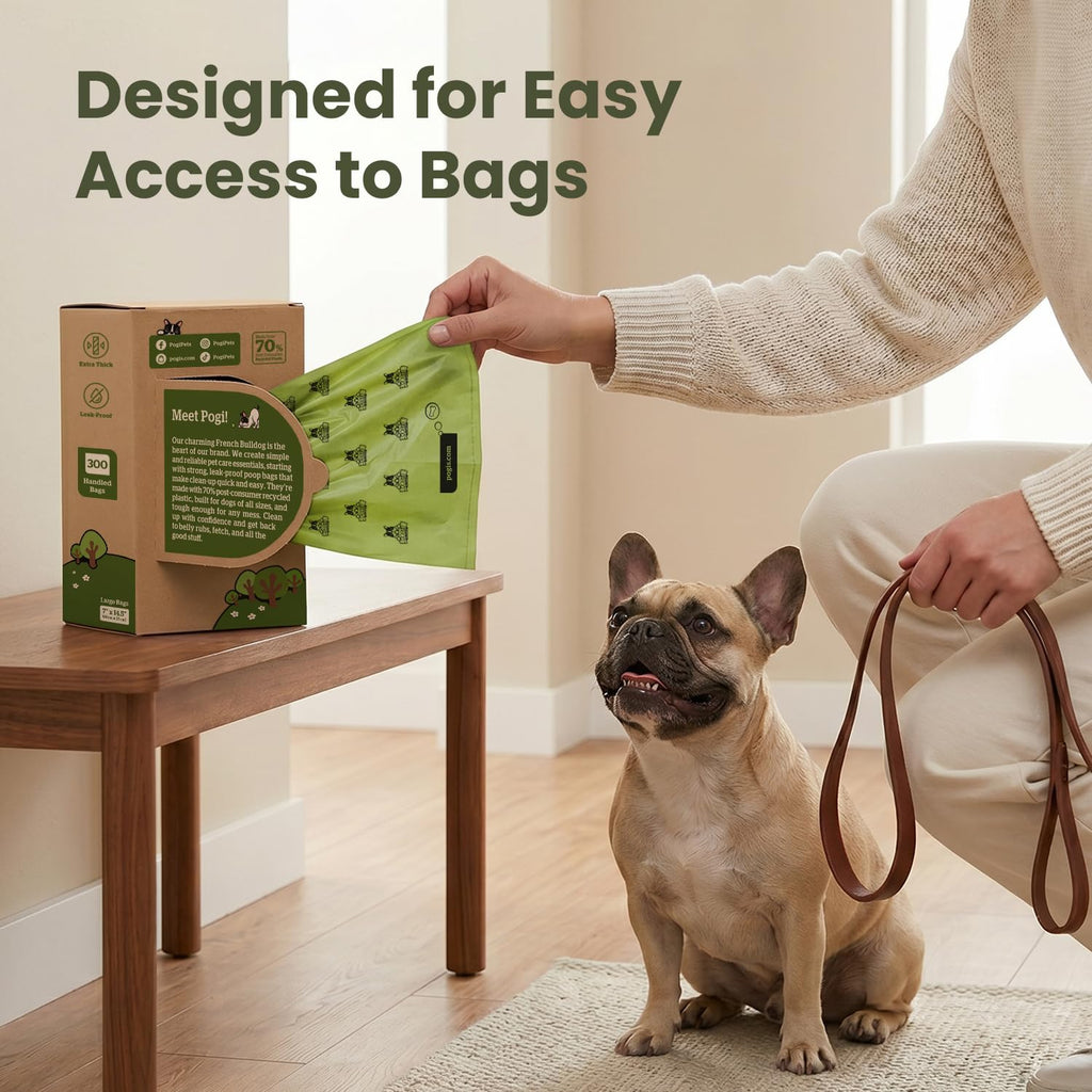 Large Dog Poop Bags with Handles, Fresh Scent, Extra Thick, 300 Bags M471498