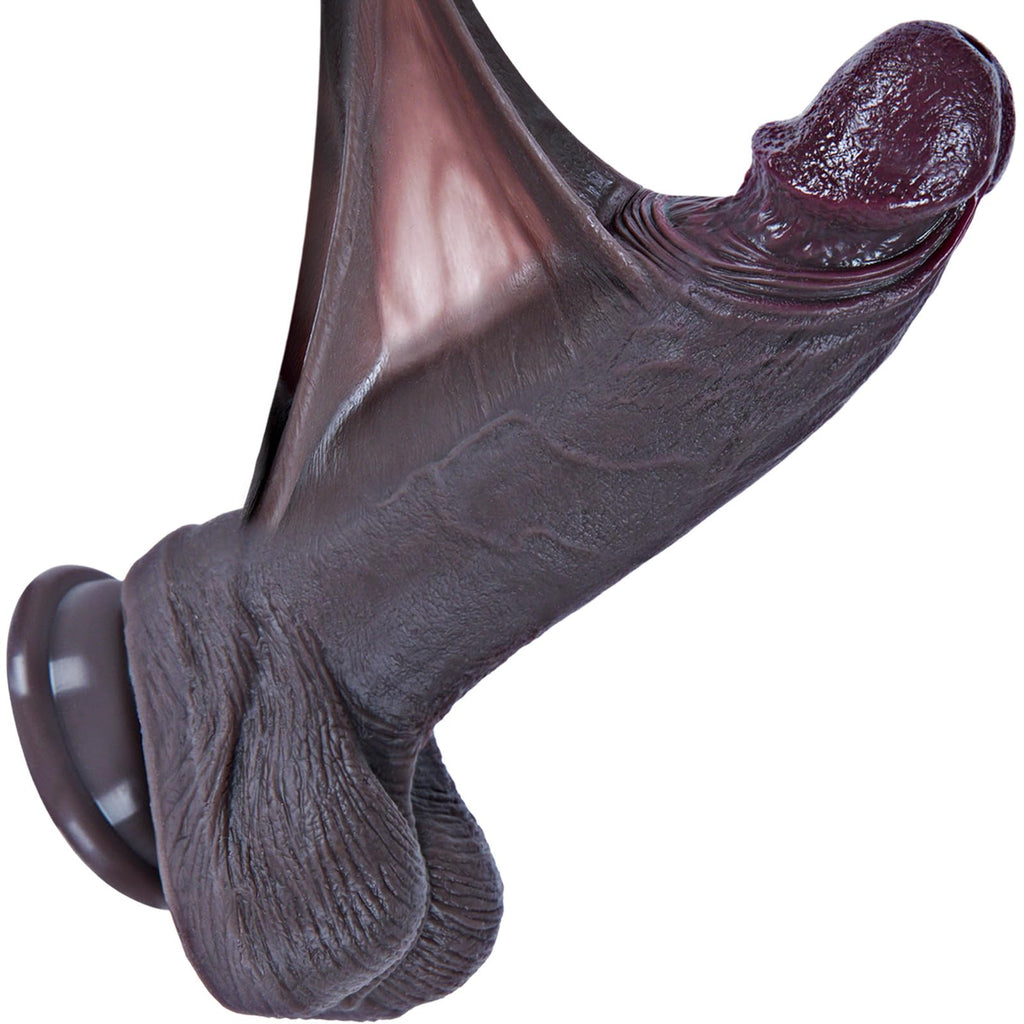 7.5" Black Silicone Dildo with Suction Cup I513