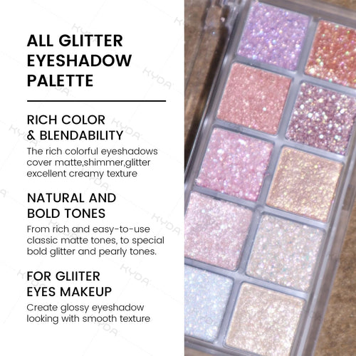 10 Colors Glitter Eyeshadow Palette U290