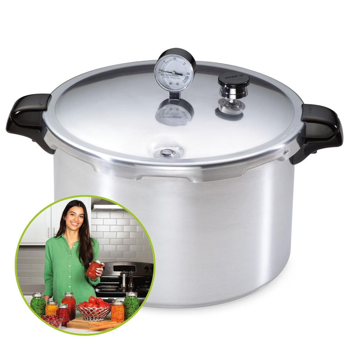 16-Quart Aluminum Pressure Canner and Cooker V863292