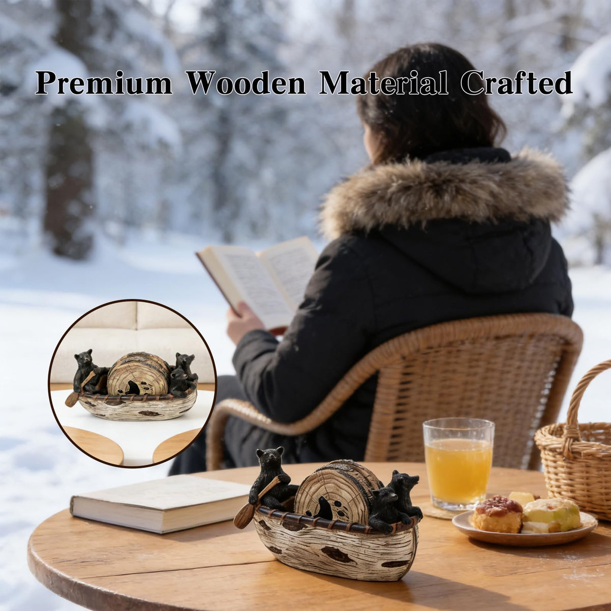 Wooden Drink Coasters Set of 6 Y6729