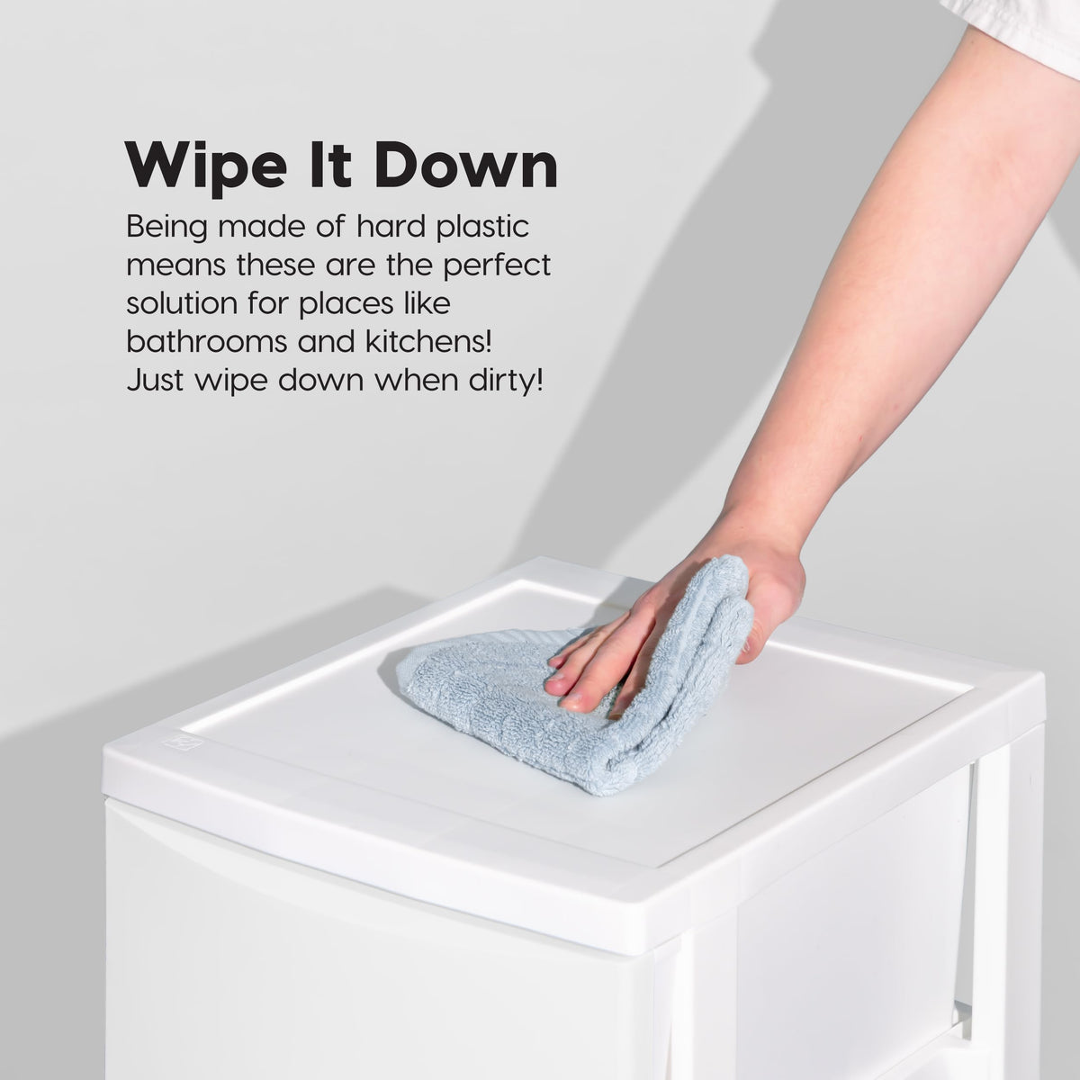 White 4 Drawer Slim Narrow Storage Organizer E923