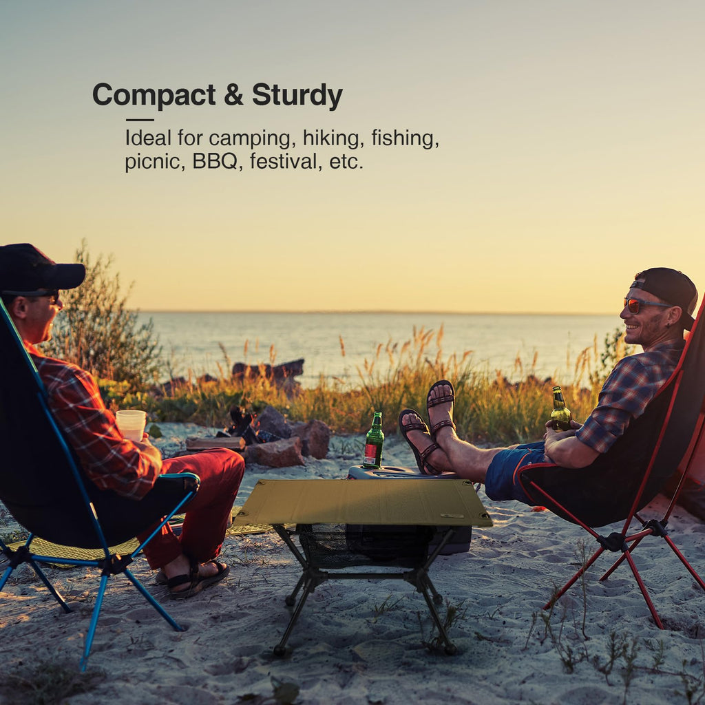Lightweight Portable Folding Camping Table with Mesh Storage Net L485